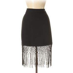 Trina Turk Black Fringe Skirt